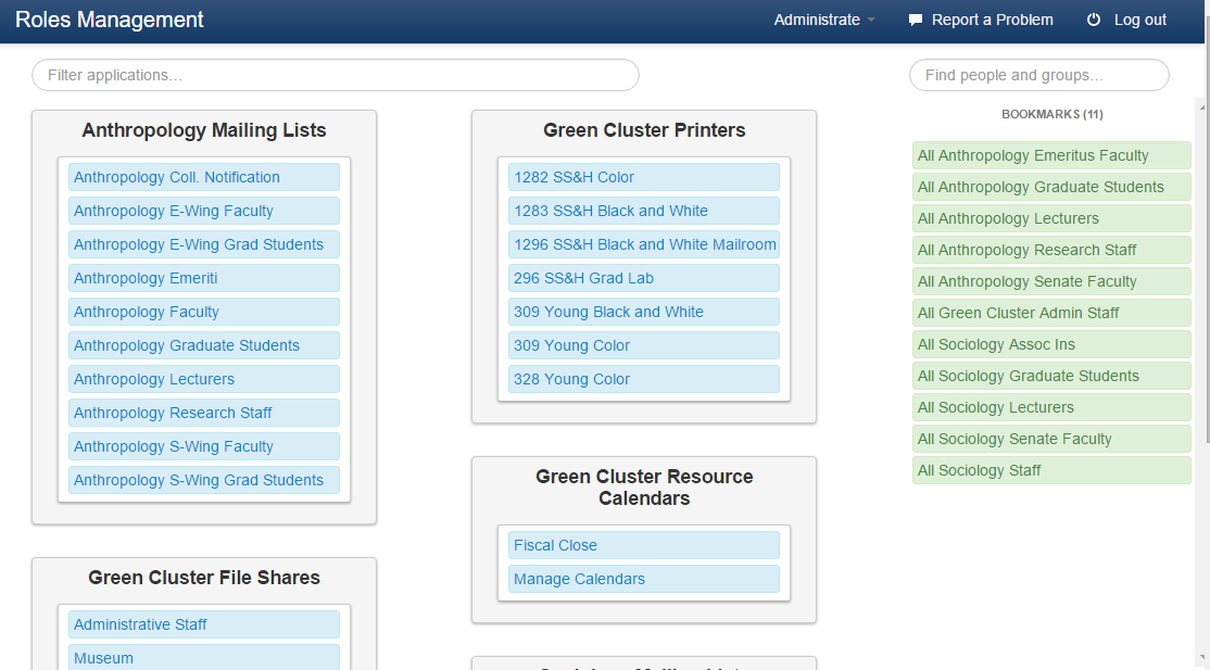 roles management screenshot